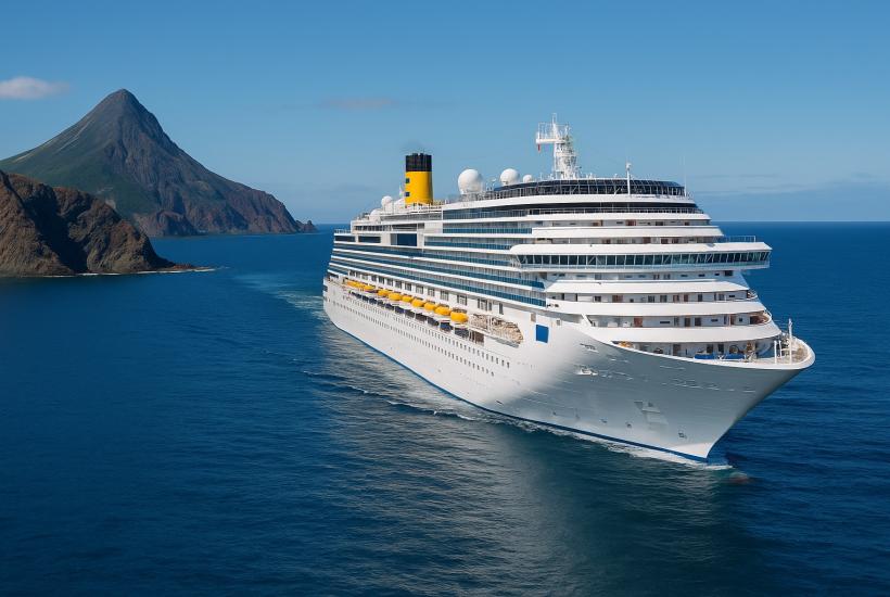 Круизный лайнер на Дальнем Востоке