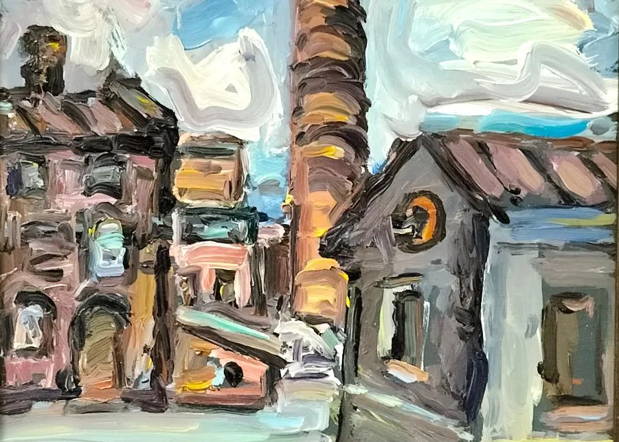 «Каналы, дворы, колодцы». Новая выставка пейзажей петербургского художника Бориса Борща | «Печатный двор». 2021 год/РЕПРОДУКЦИЯ. ФОТО АВТОРА