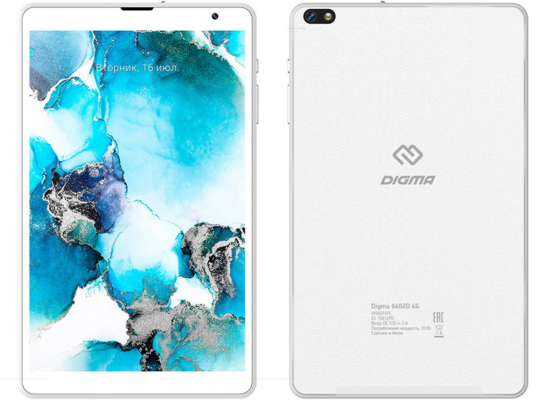 Digma 8402D 4G: компактный планшет с Full HD-дисплеем и поддержкой LTE ...