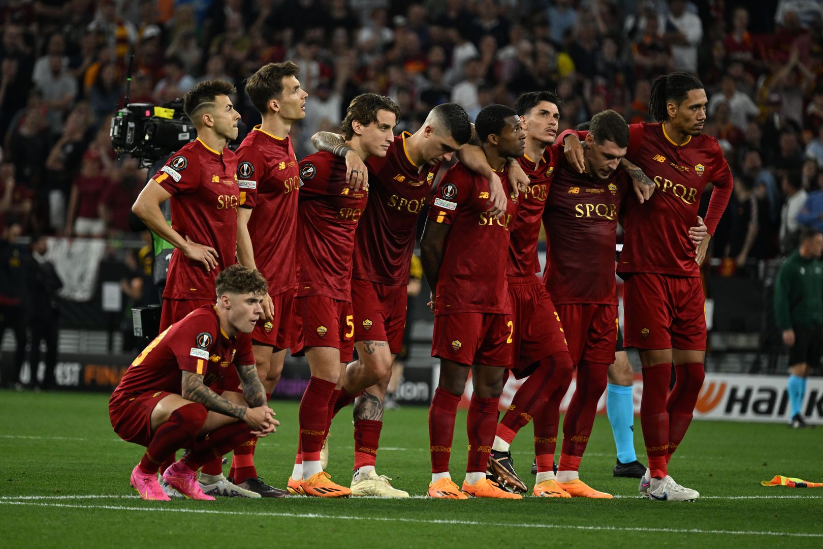 Команда «Рома» во время пенальти
