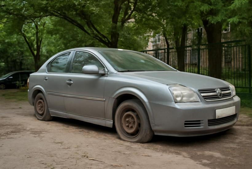 Брошенный автомобиль на улице