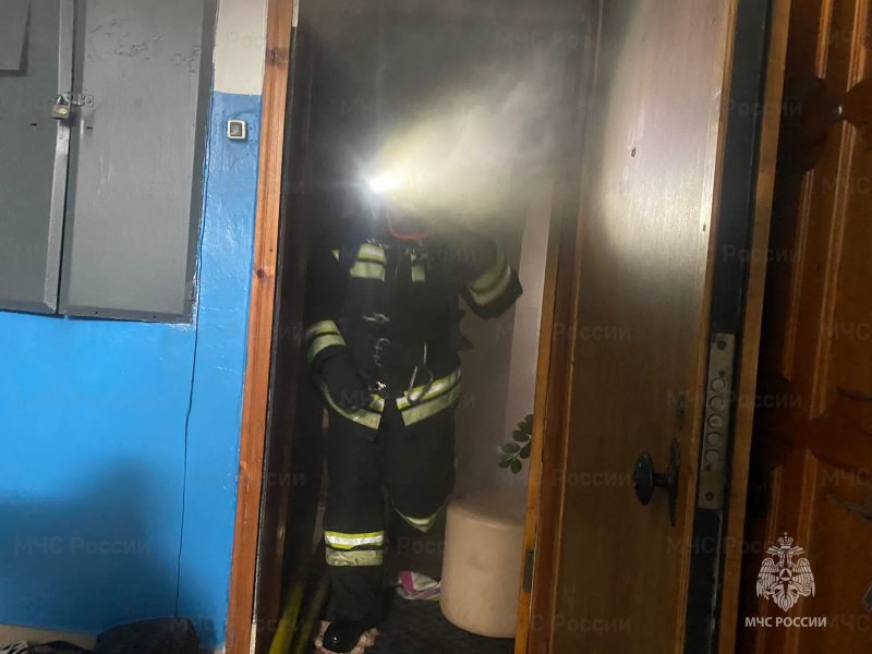 Пожарные спасли двух человек в Суворовском районе