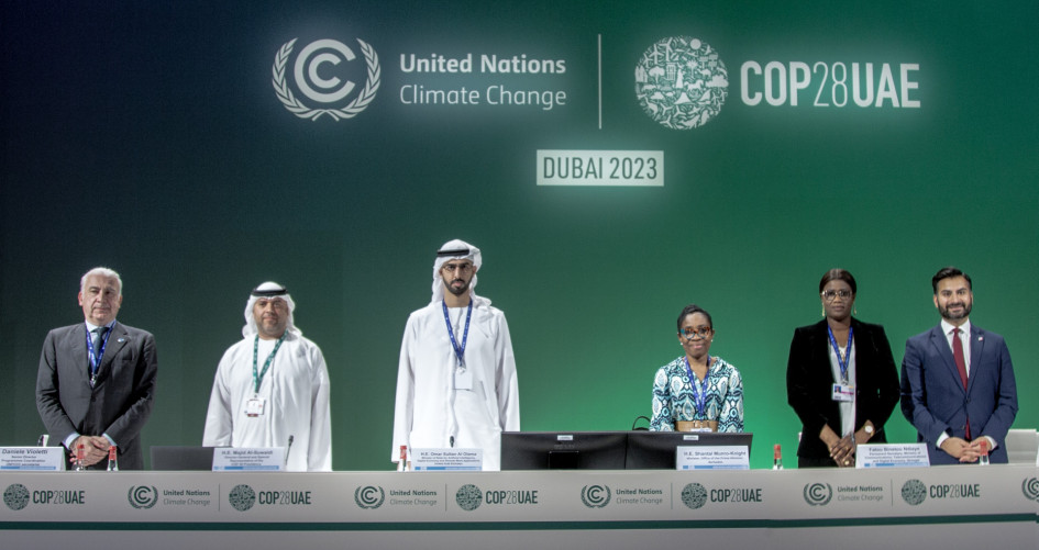 Group picture at COP28 UNFCCC AI Event on 9 December 2023.