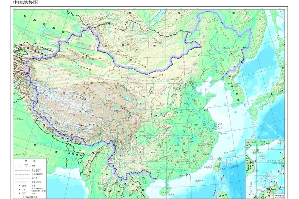 Карта китая с территориями россии