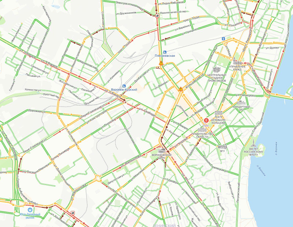 Дорожная карта воронеж краснодар