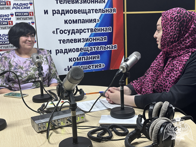 Офицер медицинской службы территориального управления стала гостем региональной радиостанции в Ингушетии