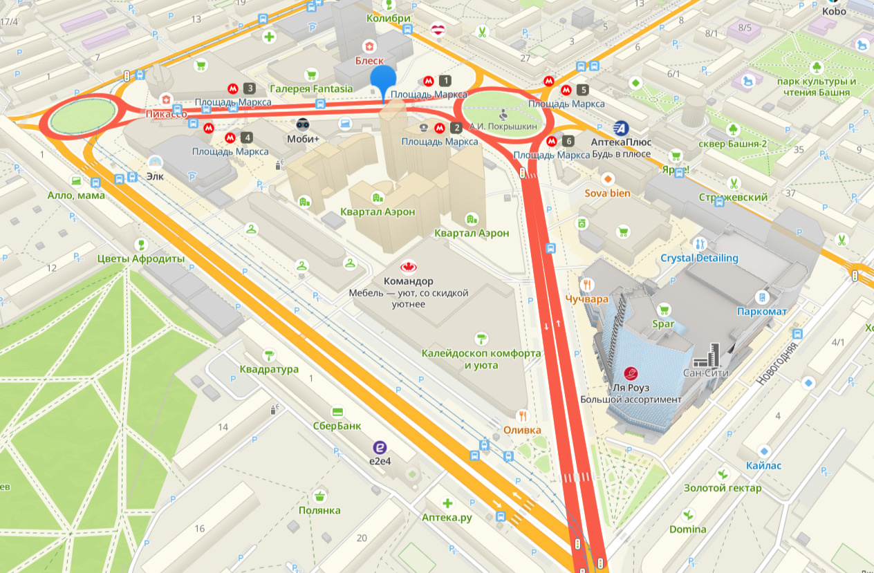 как доехать до площади маркса