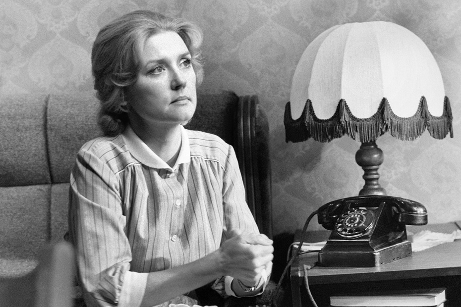 Киностудия «Мосфильм». Актриса Вера Алентова на съемках художественного фильма «Время желаний», 1983 год