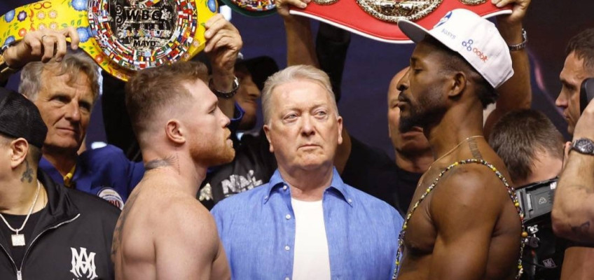 Взвешивание участников шоу «Канело-Скулл» в Эр-Рияде