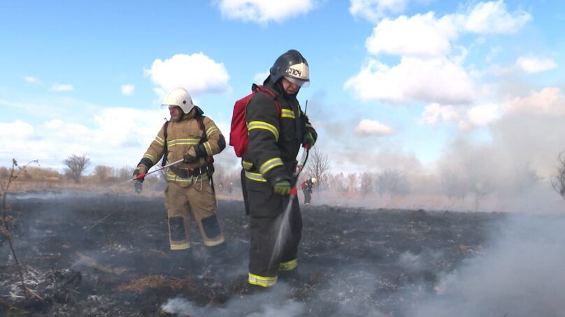 В Калининградской области прошли масштабные командно-штабные учения по взаимодействию всех спасательных структур во время полевых пожаров