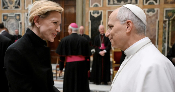 Кейт Бланшетт и папа римский