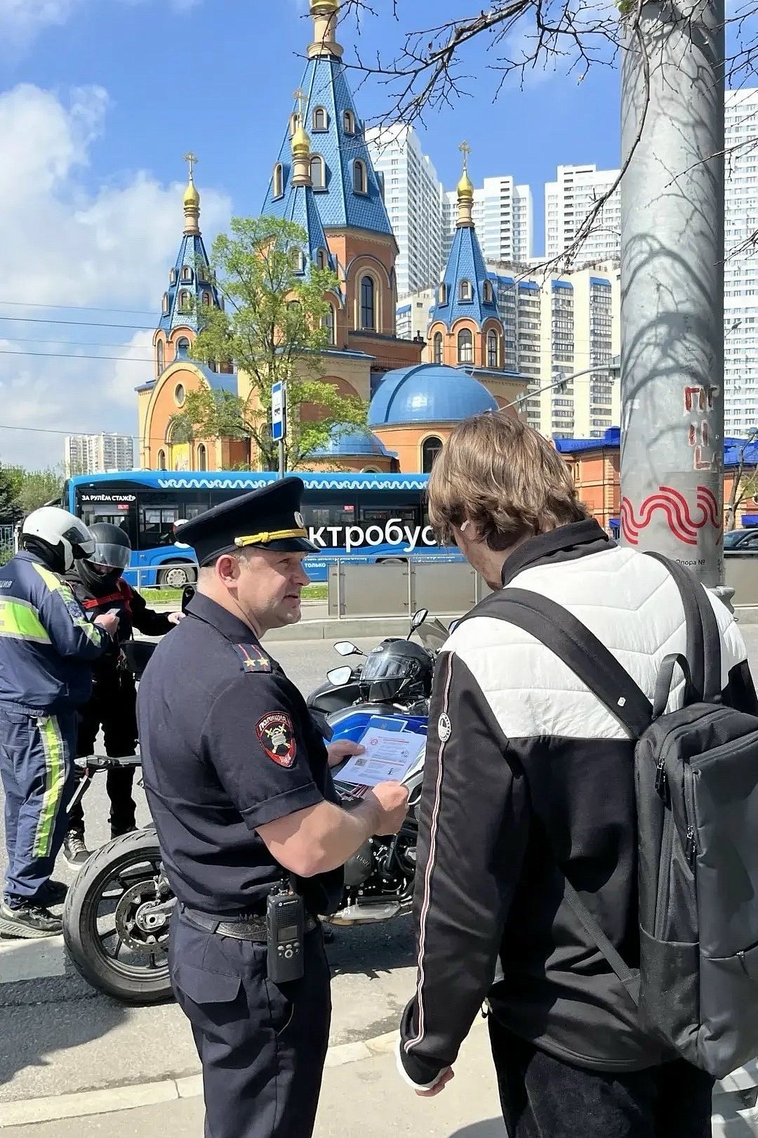 Мотоциклистам ЮАО напомнили о безопасности
