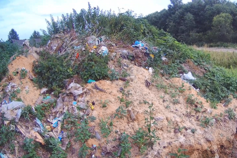 Несанкционированную свалку организовали у дороги в Тверской области