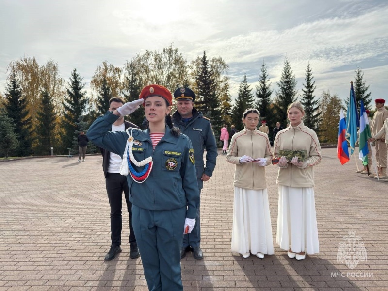 Торжественная церемония посвящения в кадеты прошла в парке Победы в Уфе