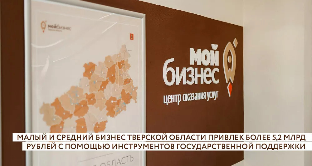 Малый и средний бизнес Тверской области привлек более 5,2 млрд рублей с помощью инструментов государственной поддержки