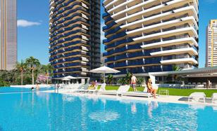 Просторные апартаменты с видом на море в 100 от пляжа, Бенидорм, Испания за 1 209 000 €