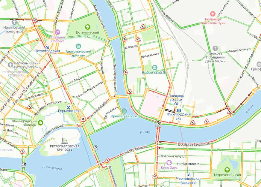 Изменение 12 маршрут. Ул Куйбышева СПБ на карте. Дорожные знаки на карте СПБ. Пробки в СПБ сейчас показать на карте