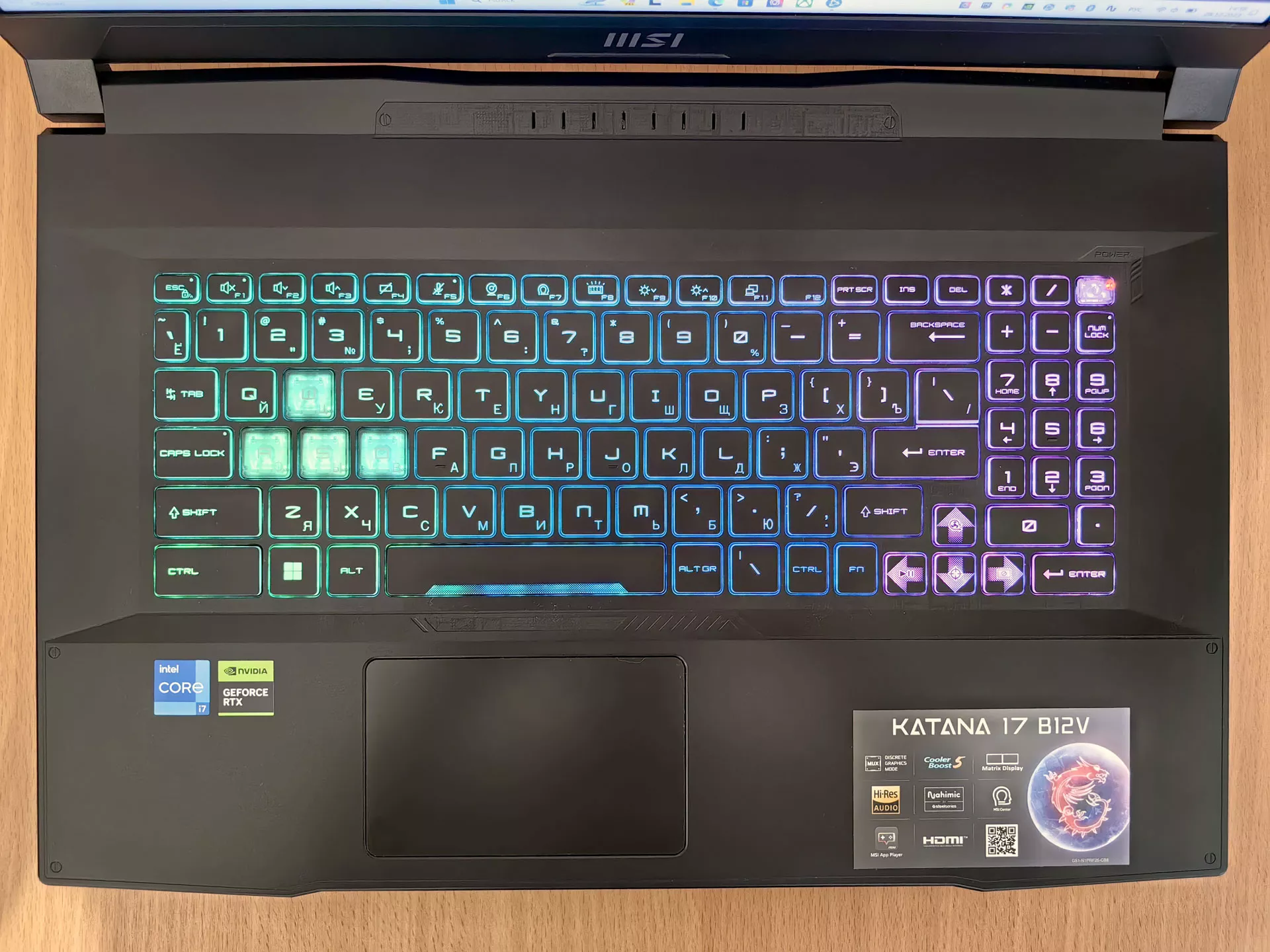 Обзор игрового ноутбука MSI Katana 17 B12VGK-274RU