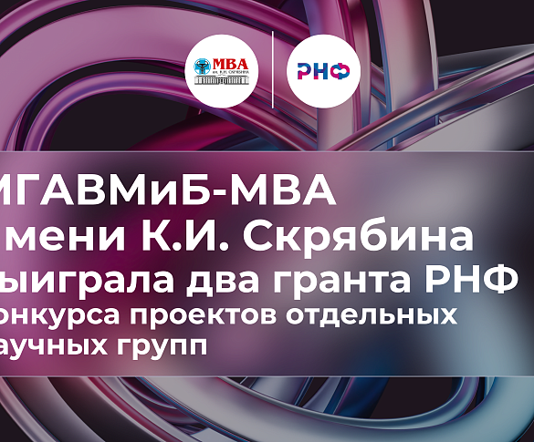Академия выиграла два гранта РНФ конкурса проектов отдельных научных групп