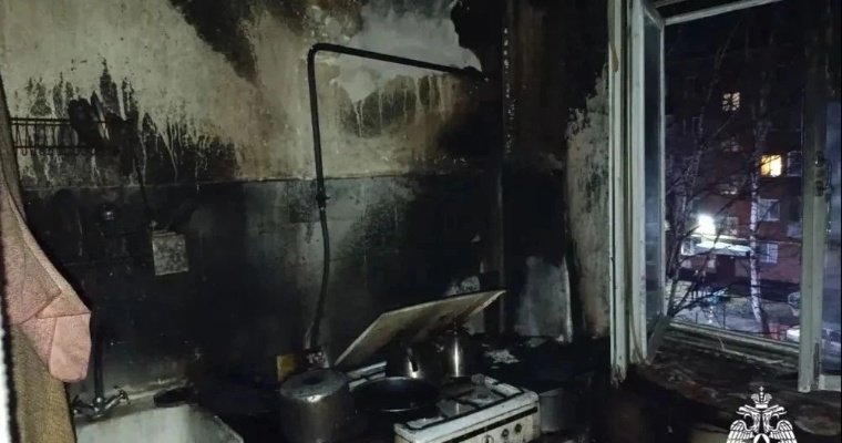 Из-за оставленного на плите чайника в пожаре в Глазове чуть не погиб пенсионер