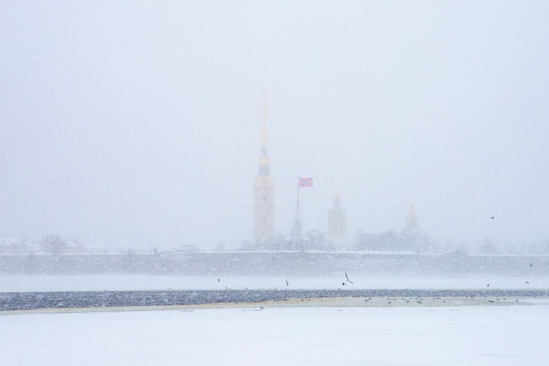 снегопад в санкт петербурге
