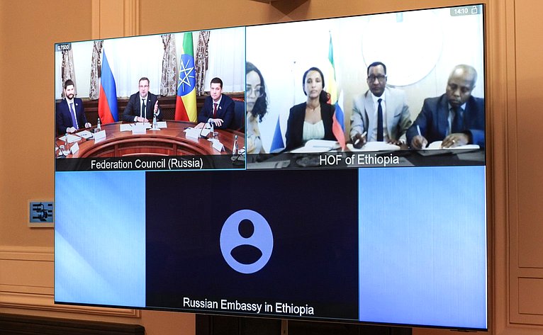 Совместное заседание групп по сотрудничеству Совета Федерации Федерального Собрания Российской Федерации и Совета Федерации Федеративной Демократической Республики Эфиопии