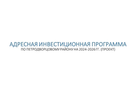 Глава администрации Петродворцового района озвучил планы по проектированию и строительству социально-значимых объектов