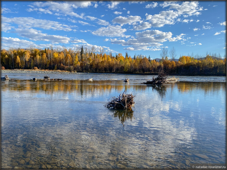 «Осенние краски Уймонской долины». Прощальный день: на гору Маяк с закрытыми глазами, посиделки на берегу Катуни и у костра в ночи 