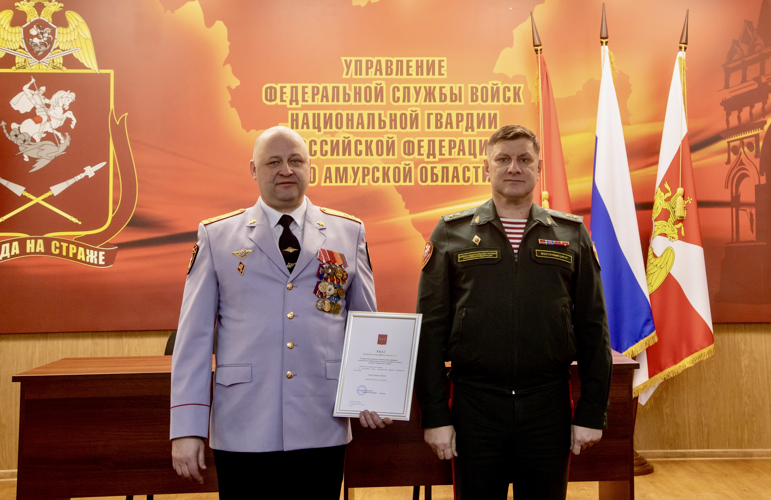 Начальнику Управления Росгвардии по Амурской области Виталию Харчёву присвоено специальное звание генерал-майор полиции