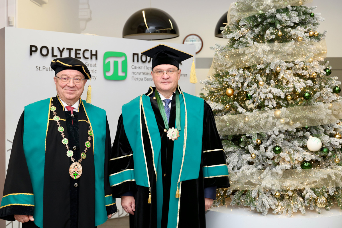 Генеральный директор «Газпром трансгаз Санкт‑Петербург» Георгий Фокин и ректор СПбПУ Андрей Рудской 