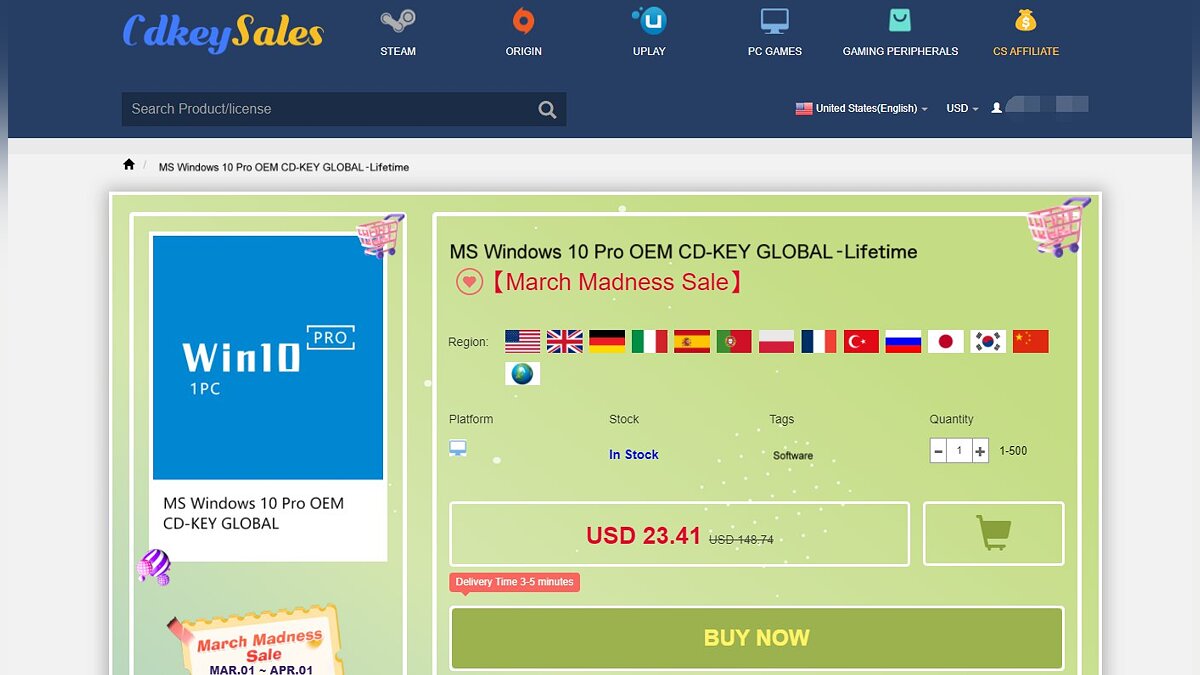 ОС с бесплатным обновлением до Windows 11: огромные скидки до 91% на Windows 10 Pro с пожизненной лицензией в CDKeysales
