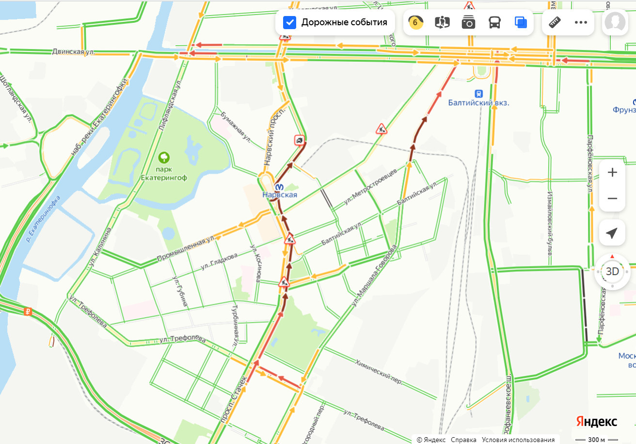 Пробки на каде спб сейчас карта онлайн
