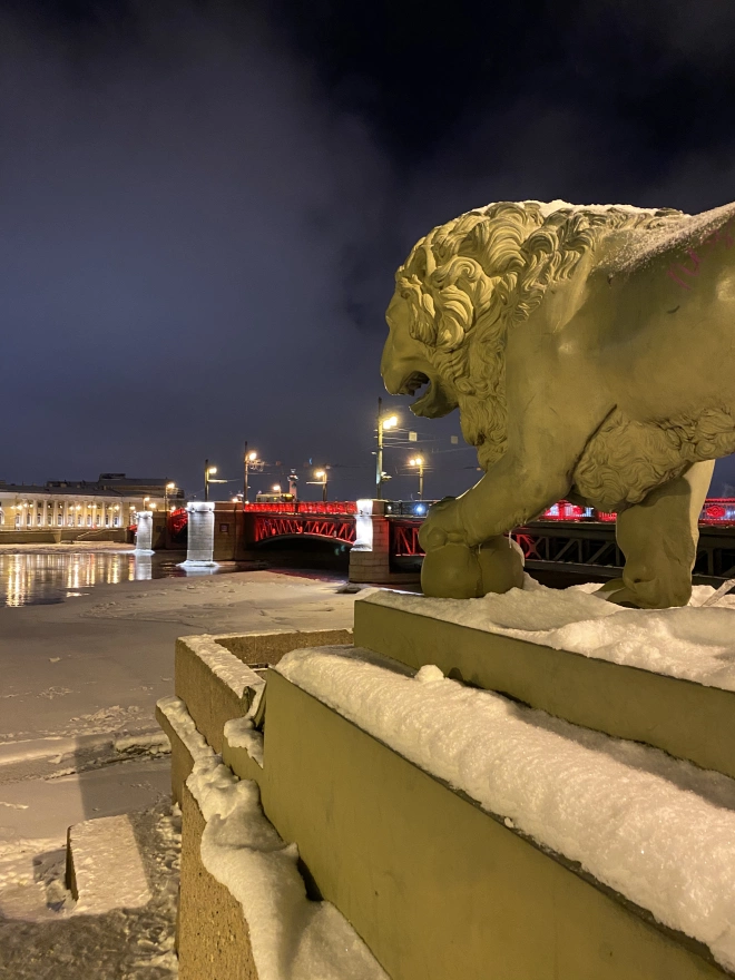 Подсветка дворцового моста китайский новый год