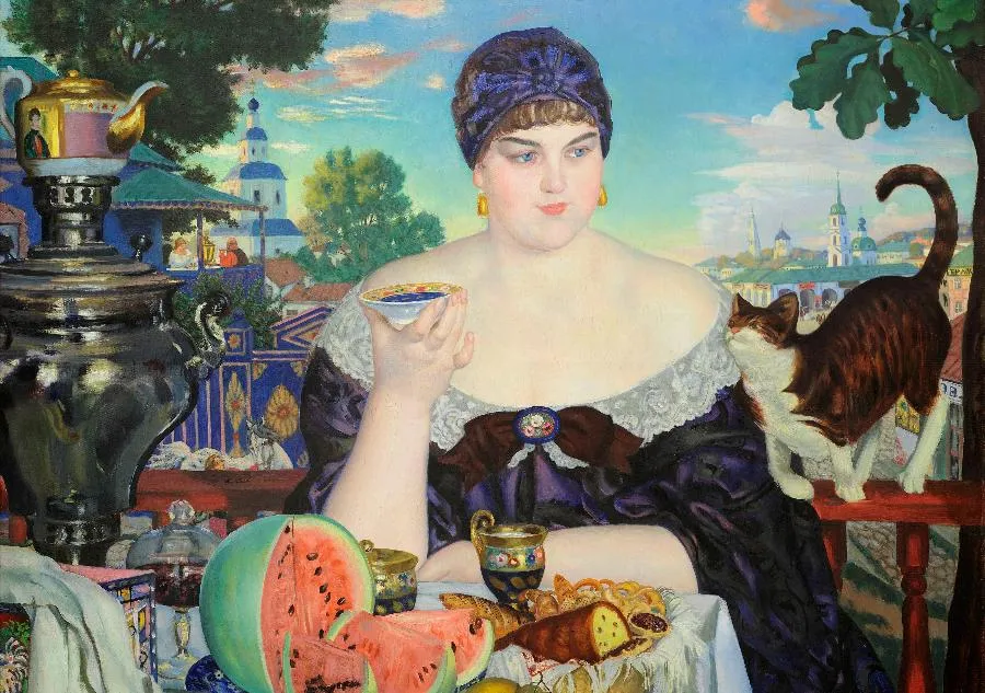 Искусство быть Русским | Б. М. Кустодиев. «Купчиха за чаем». 1918 г. Государственный Русский музей./РЕПРОДУКЦИЯ предоставлена пресс-службой Русского музея