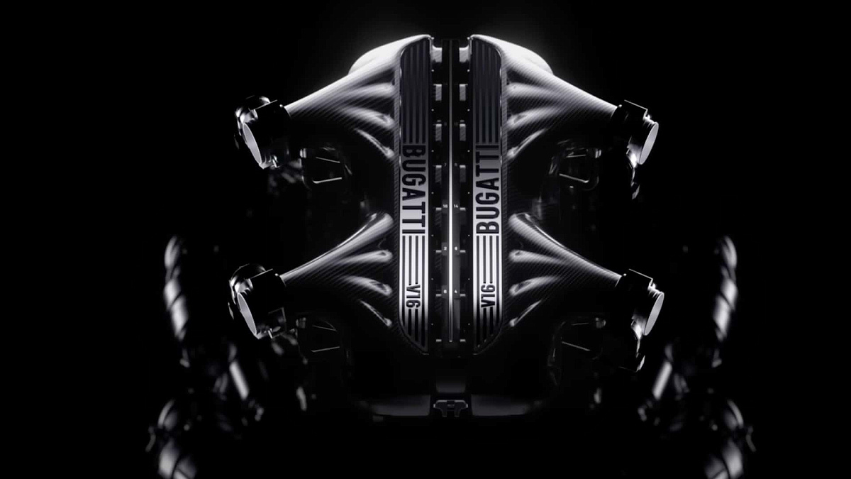 Какую мощность сможет показать новый сверхдлинный двигатель от Bugatti 