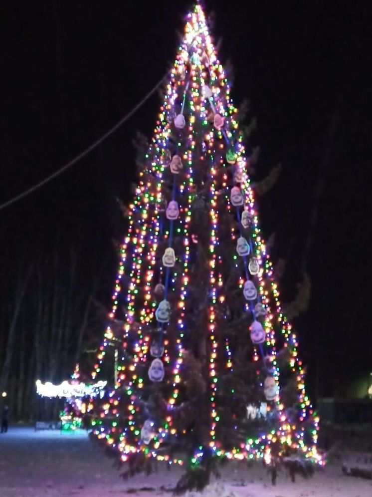 Новогодняя ёлка установлена в посёлке Белый Яр Томской области
