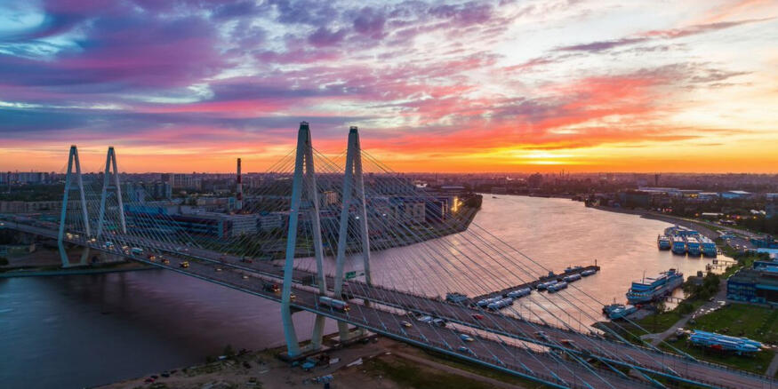 Большой обуховский мост в санкт петербурге фото