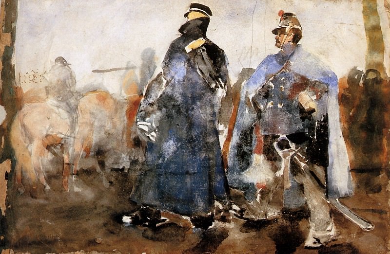Георг Хендрик Брейтнер. Гусары. 1880 год.
