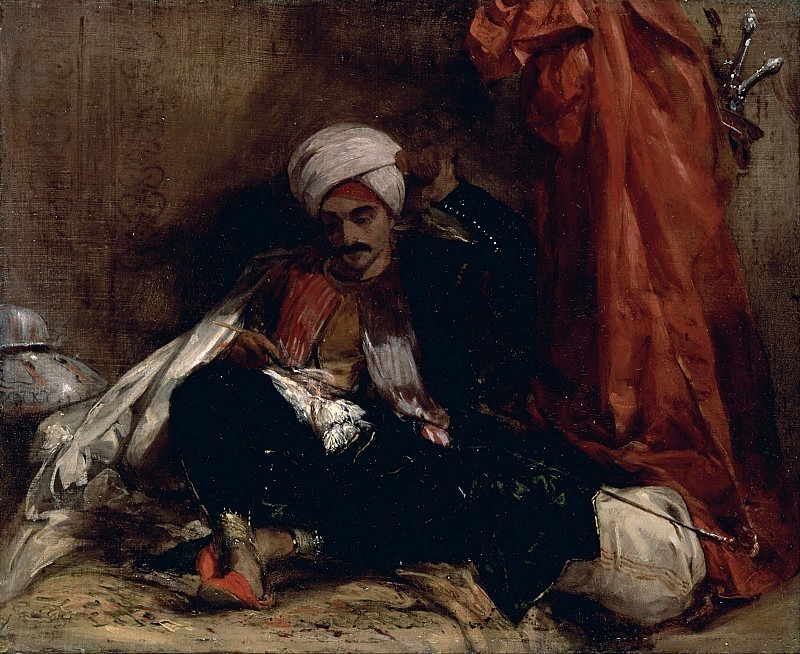Ричард Паркс Бонингтон. Сидящий турок. 1826