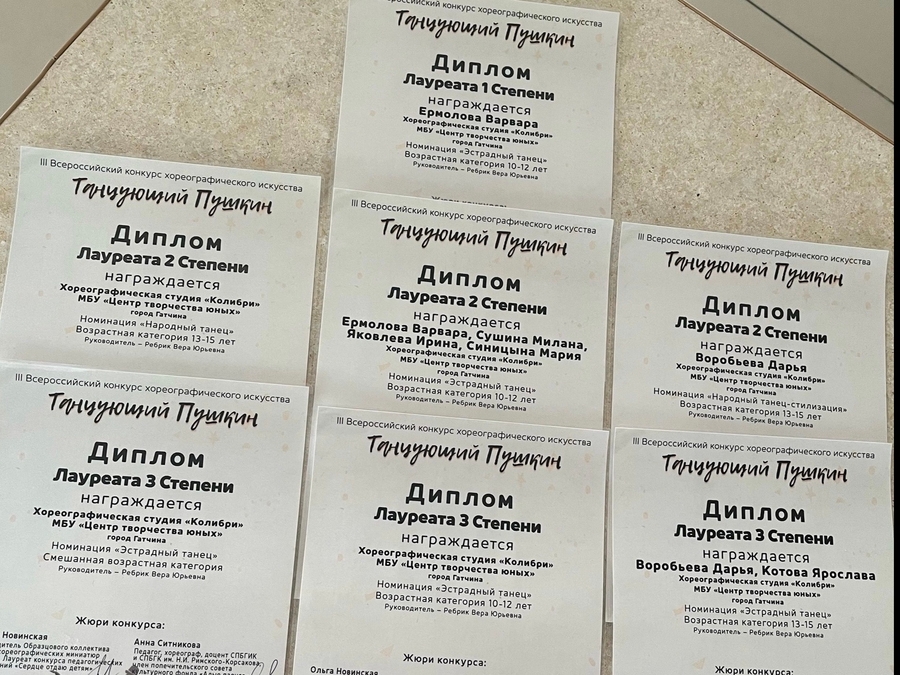 Новые награды гатчинской студии 