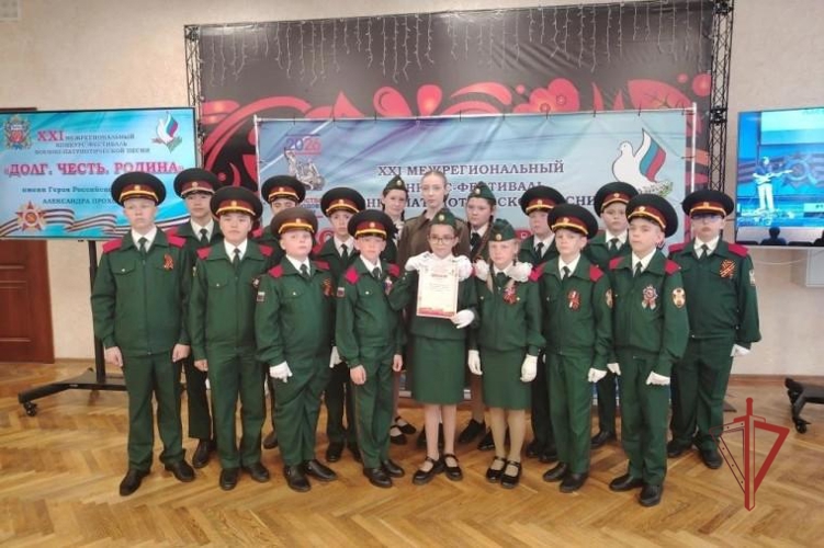 В Оренбурге подшефные Росгвардии кадеты приняли участие в межрегиональном фестивале военно-патриотической песни «Долг, Честь, Родина»