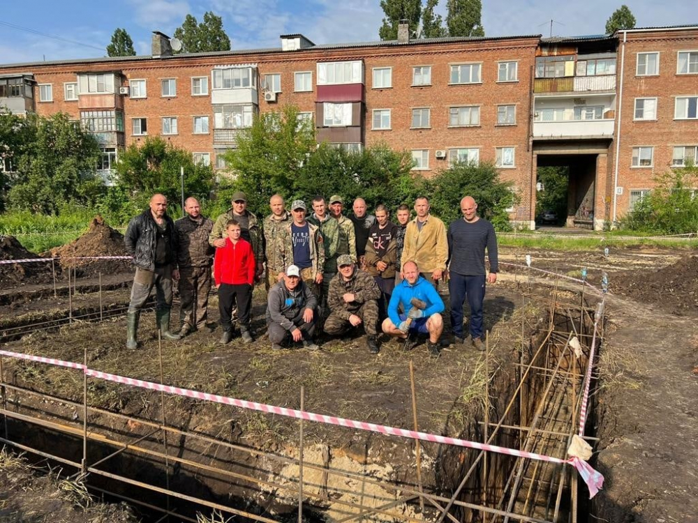 На месте будущего храма в сквере «Феникс» г. Борисоглебска появился фундамент