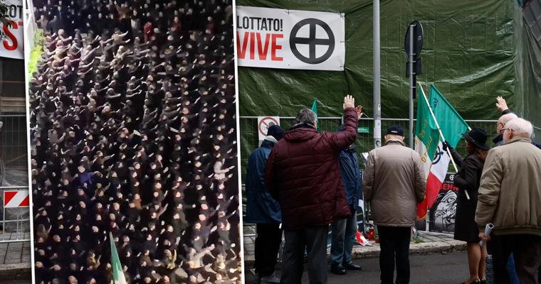 Политические лидеры Италии осудили фашистское приветствие представителей партии MSI на площади в Риме