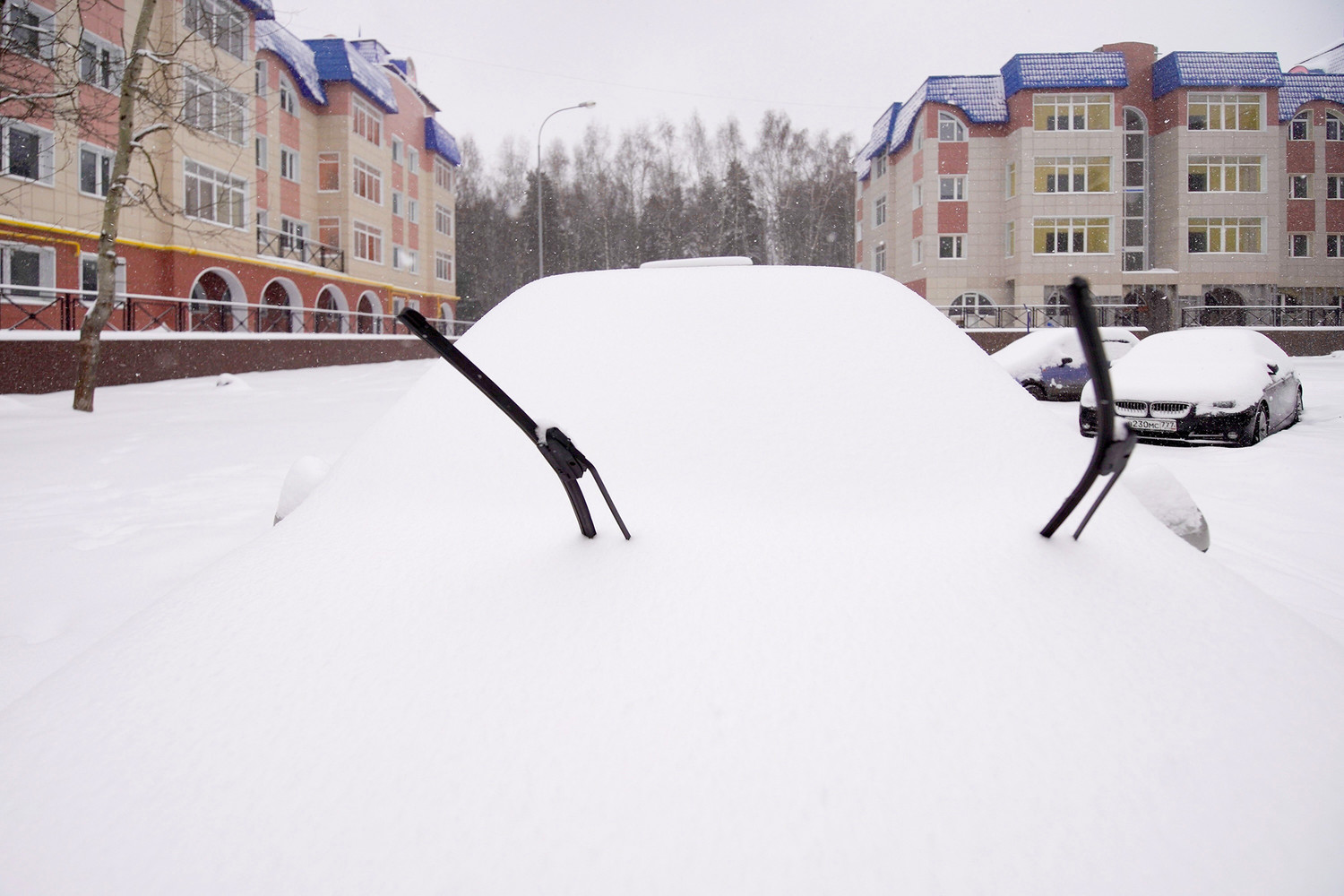 москва сейчас снег