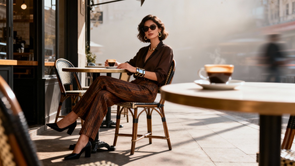 Черные джинсы уходят в прошлое: Хейли Бибер выбирает бархатные брюки с каблуками