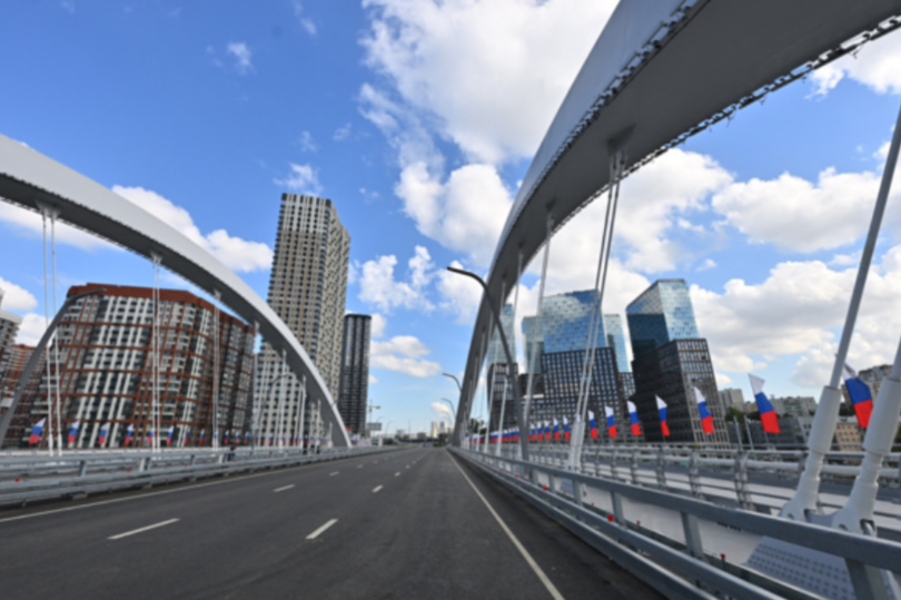 Сергей Собянин запустил движение по мосту Академика Королёва через Москву-реку