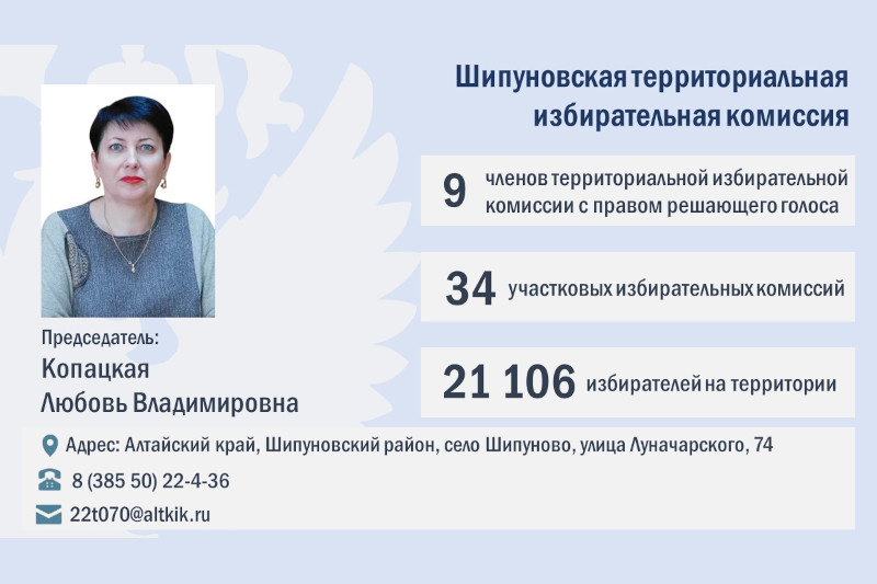 ТИКи Алтая 2025-2030: Сформирован новый состав Шипуновской территориальной избирательной комиссии