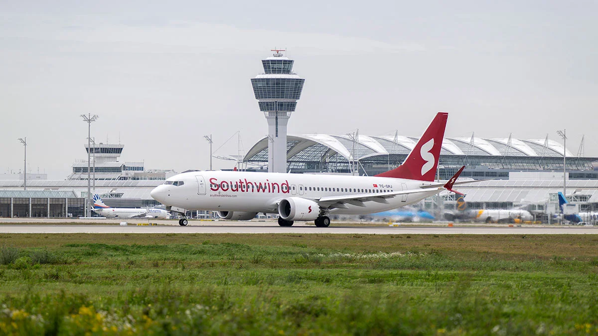 Самолет авиакомпании Southwind Airlines в аэропорту Мюнхена