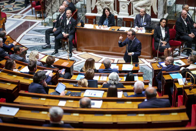 Премьер-министр Себастьян Лекорню на заседании парламента Франции Фото: Zuma / TASS