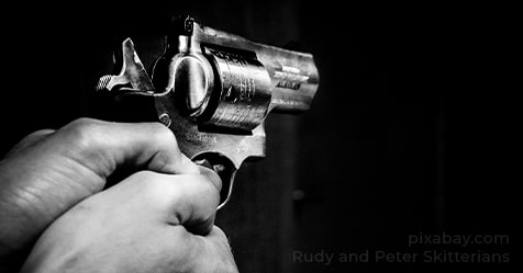 pistolet vystrel